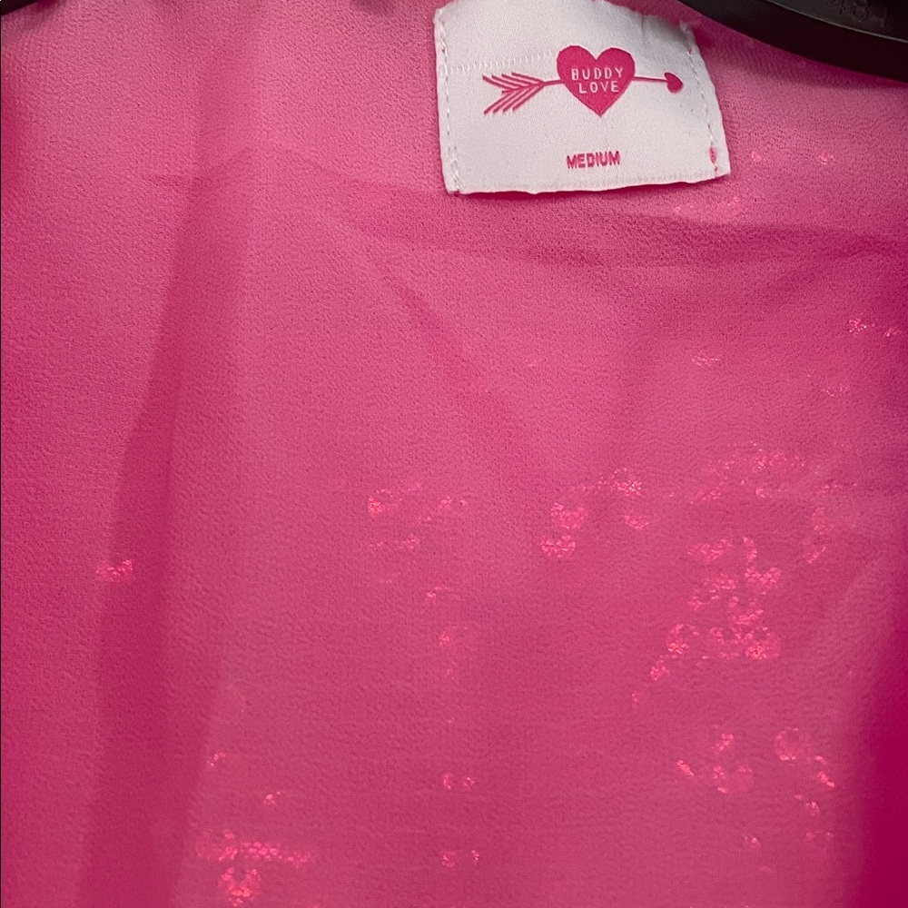 Buddy Love Vibrant Pink Sequin Wrap M - Picture 3 of 7